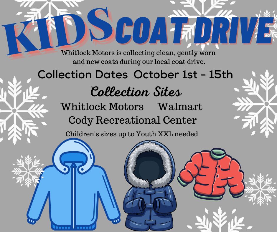 Whitlock Motors Kids Coat Drive Cody Calendar